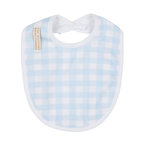 Burp Me Bib- Buckhead Blue Gingham/ WAW