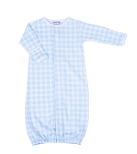 Baby Checks Blue Conv Gown