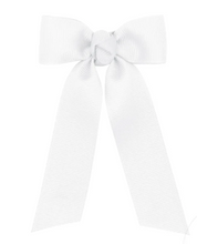 Load image into Gallery viewer, Tiny Grosgrain Bowtie w/ Streamer Tails
