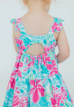 Load image into Gallery viewer, Tropical Punch Ruffle Maxi Dress
