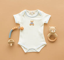 Load image into Gallery viewer, Bear Hugs Sky Lap Bodysuit - WHT / BL
