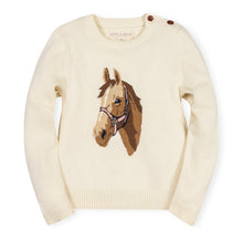 Load image into Gallery viewer, Horse Intarsia Sweater - Ivory
