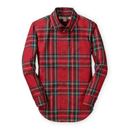 Red Holiday Tartan Stretch Poplin Shirt