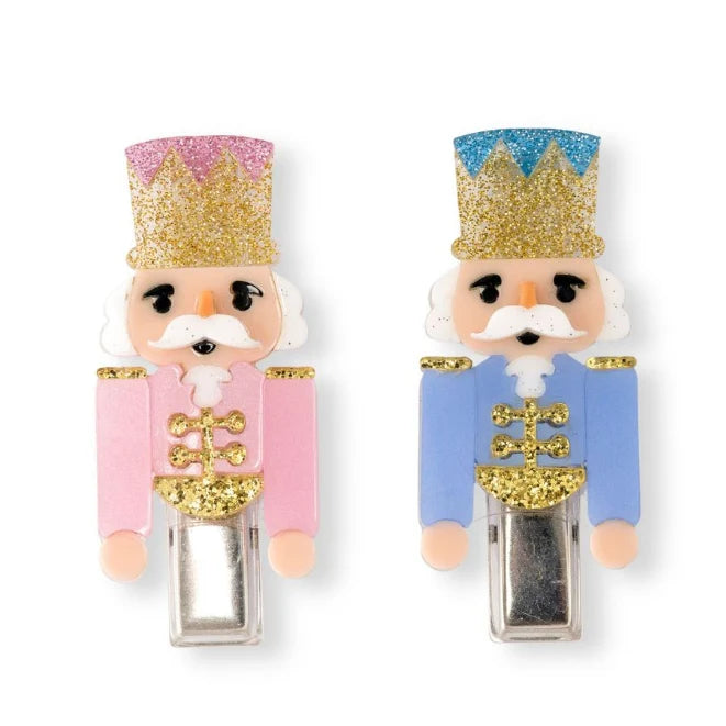 Pink & Blue Nutcracker Hair Clips