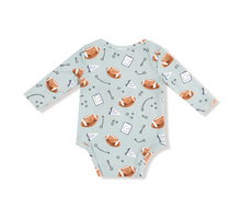 Load image into Gallery viewer, Touchdown Time Lap Shoulder Bodysuit- Lt &amp; Dk Blue
