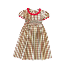 Load image into Gallery viewer, Rose Smocked Waist Dress - Red Plaid
