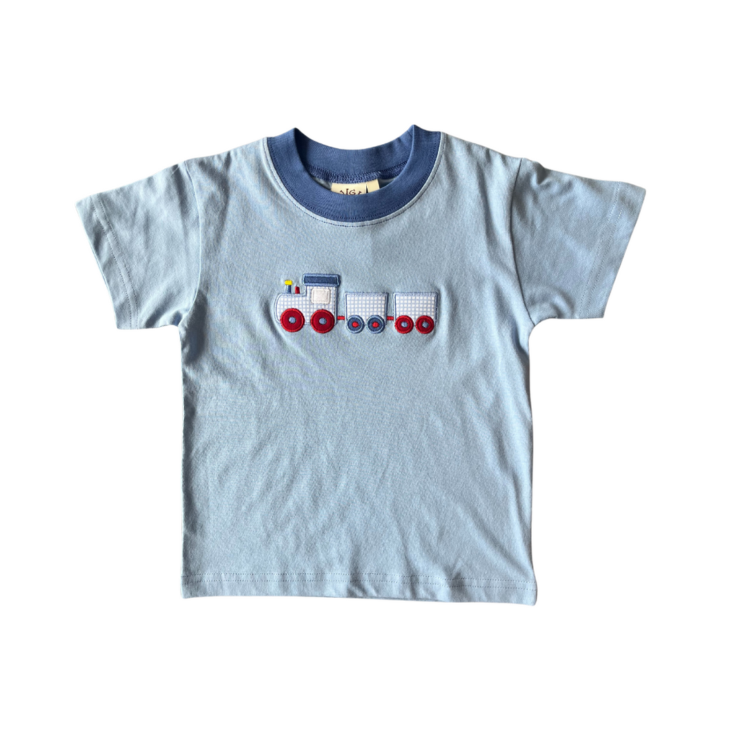 Train T-Shirt in Sky Blue/ Chambray