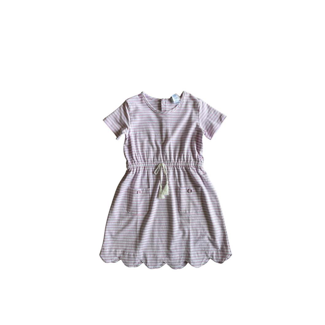 Lavender Stripe A-Line Dress