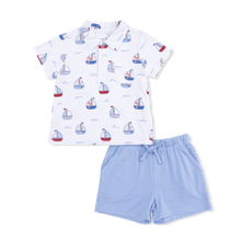 Load image into Gallery viewer, Bubbly Sailboat Polo Set
