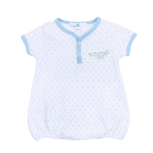 Alligator Pie Embroidered Bubble SS- Blue