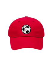 Load image into Gallery viewer, Soccer Baseball Hat- Red
