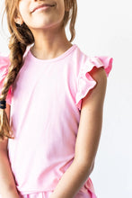 Load image into Gallery viewer, Bubblegum Pink Ruffle Tee
