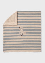 Load image into Gallery viewer, Fox Sherpa Blanket- Oat Stripe
