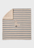 Fox Sherpa Blanket- Oat Stripe