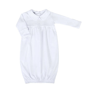 Blessed Embr. Smocked Gown- White