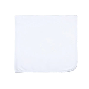 Blessed Embr. Receiving Blanket- White