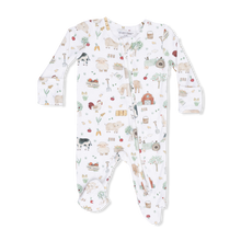Load image into Gallery viewer, Cute Farm Animals 2 Way Zipper Footie

