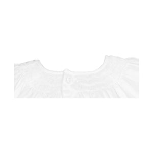 Wave Smocked Daygown w/ Bloomers & Bonnet- White