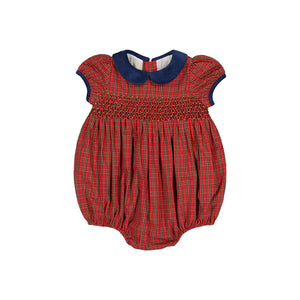 Angelica Smocked Bubble - Red