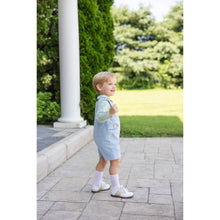 Load image into Gallery viewer, Peter Pan Collar Shirt &amp; Onesie (Broadcloth) - Kiawah Kelly Green &amp; Barrington Blue Chandler Check
