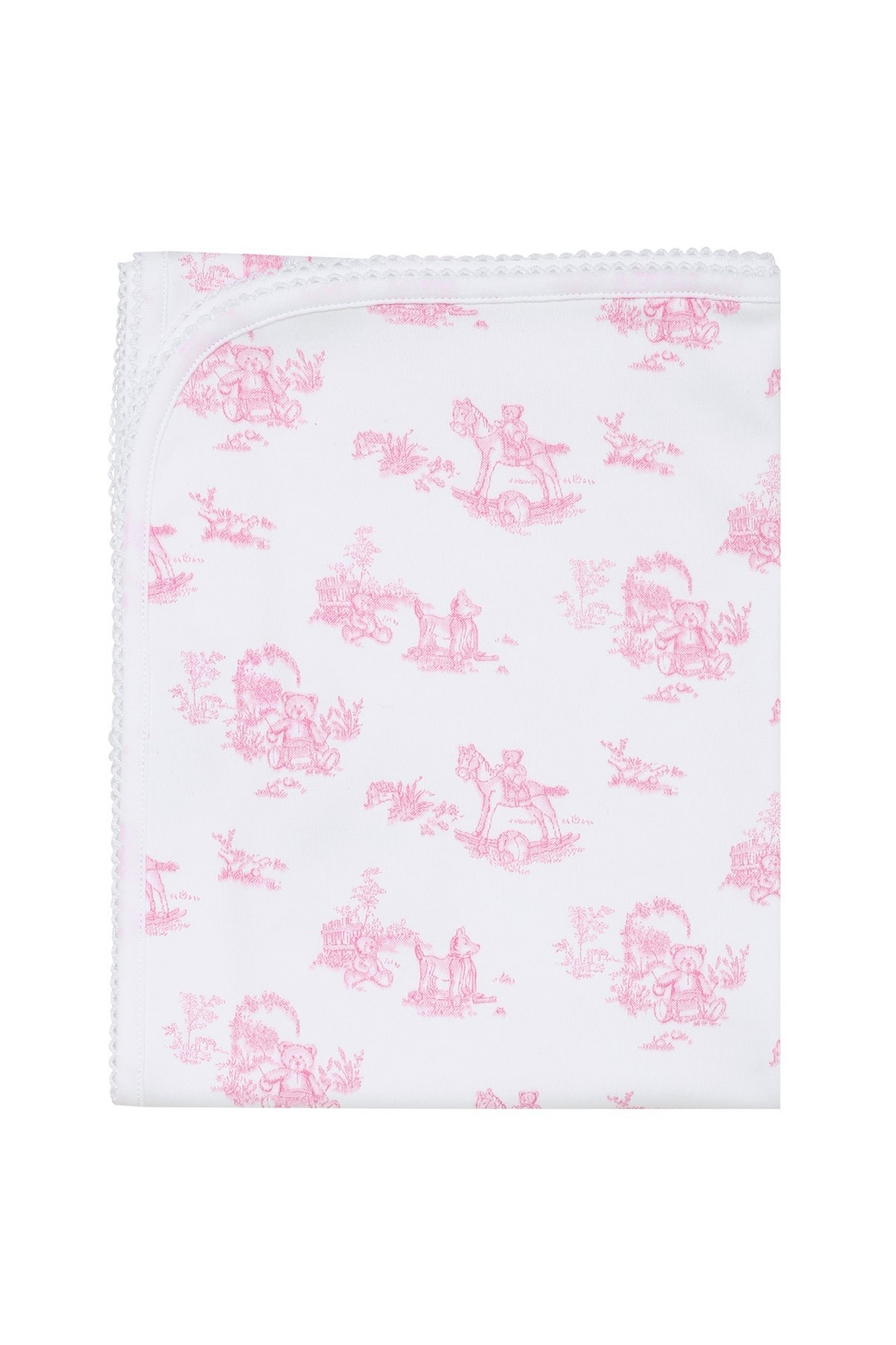 Pink Toile Baby Blanket