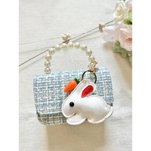 Load image into Gallery viewer, Tweed Purse Hanging Bunny
