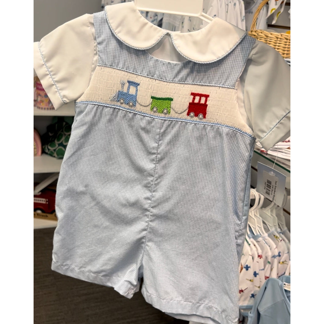 Train Smocked Romper