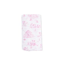 Load image into Gallery viewer, Puppy Toile Swaddle Blanket

