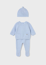 Load image into Gallery viewer, Knit Leg Warmer &amp; Hat Set- Sky Blue
