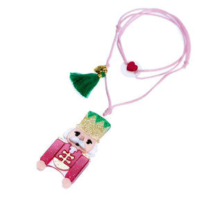 Glitter Red Nutcracker Necklace