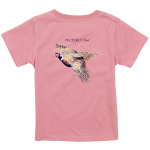 Pheasant Hunt SS Logo Tee- Salmon