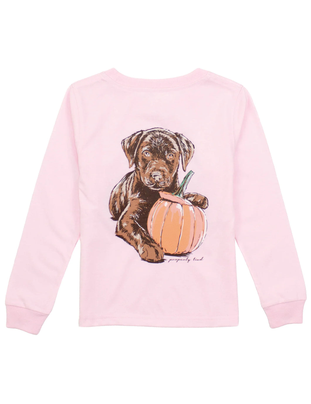 Pumpkin Pup Logo Tee LS- Rose