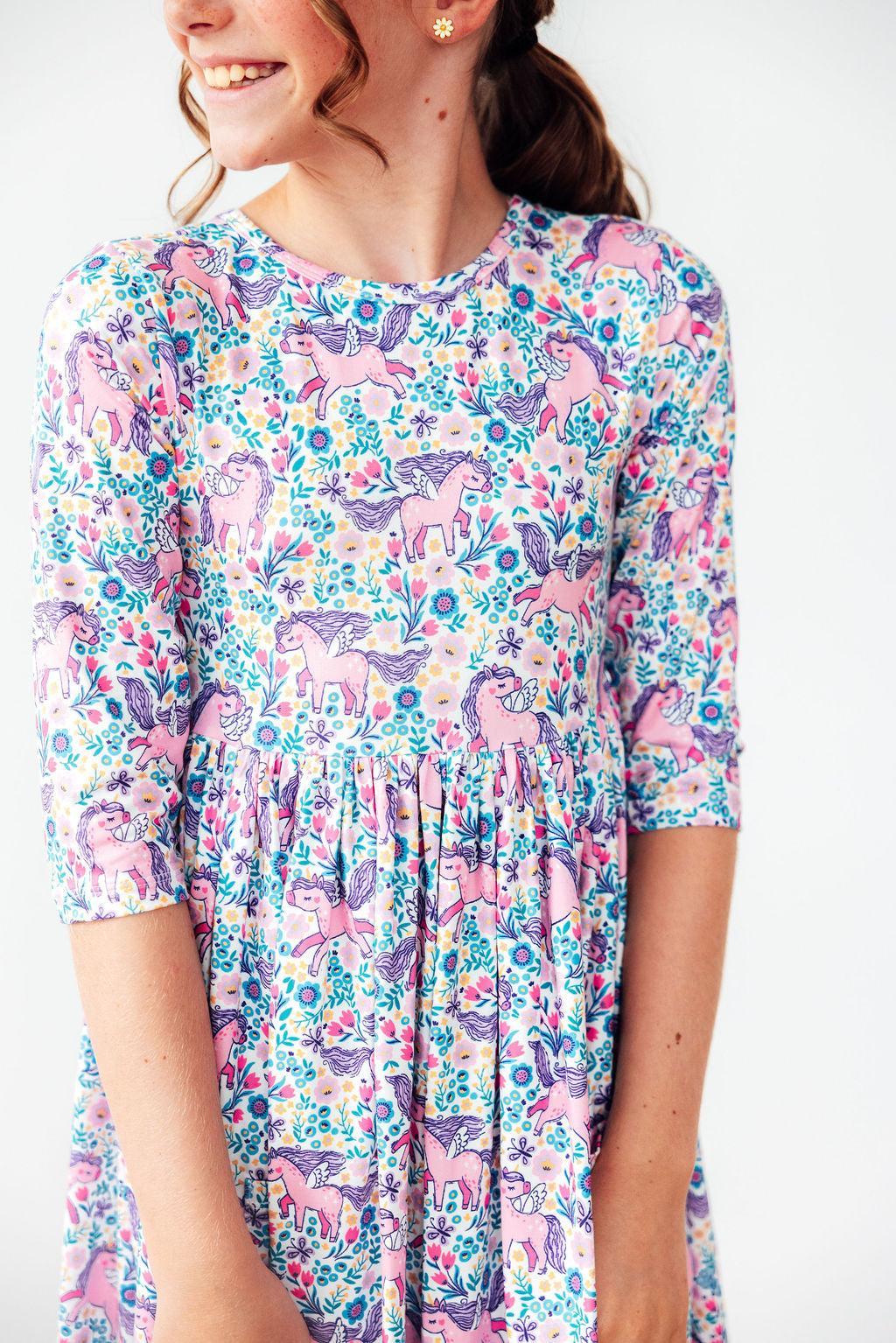 Head in the Clouds Pocket Twirl Dress