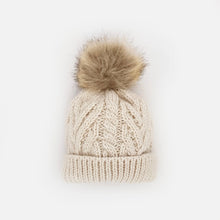 Load image into Gallery viewer, Natural Pom Pom Beanie
