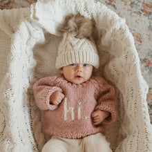 Load image into Gallery viewer, Natural Pom Pom Beanie
