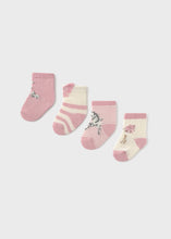 Load image into Gallery viewer, Girls Sock Set 4 Pair- Orchid Pink
