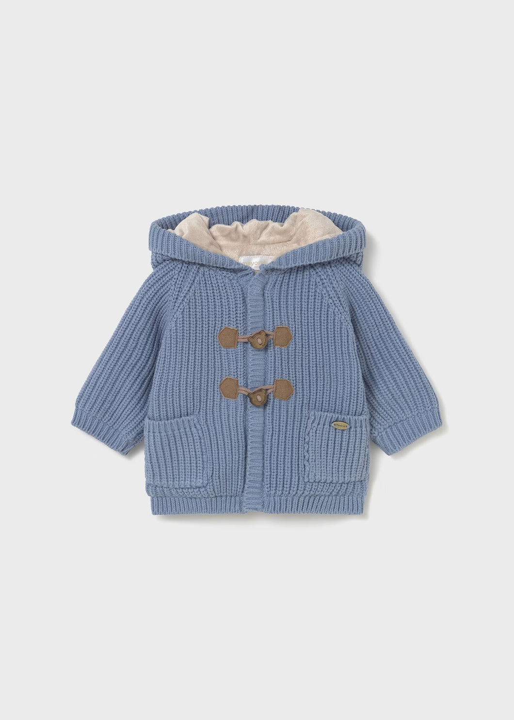 Knit Cardigan Hooded Jacket- Cloud