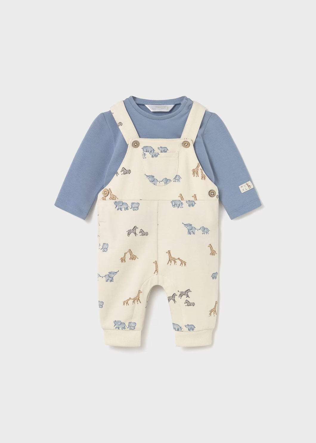 Safari Dungaree Set- Blue