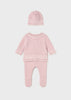 Knit Leg Warmer & Hat Set- Quartz Pink