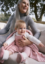 Load image into Gallery viewer, Knit Dungaree &amp; Sweater Set- Pink
