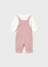 Load image into Gallery viewer, Knit Dungaree &amp; Sweater Set- Pink
