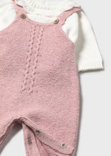 Load image into Gallery viewer, Knit Dungaree &amp; Sweater Set- Pink
