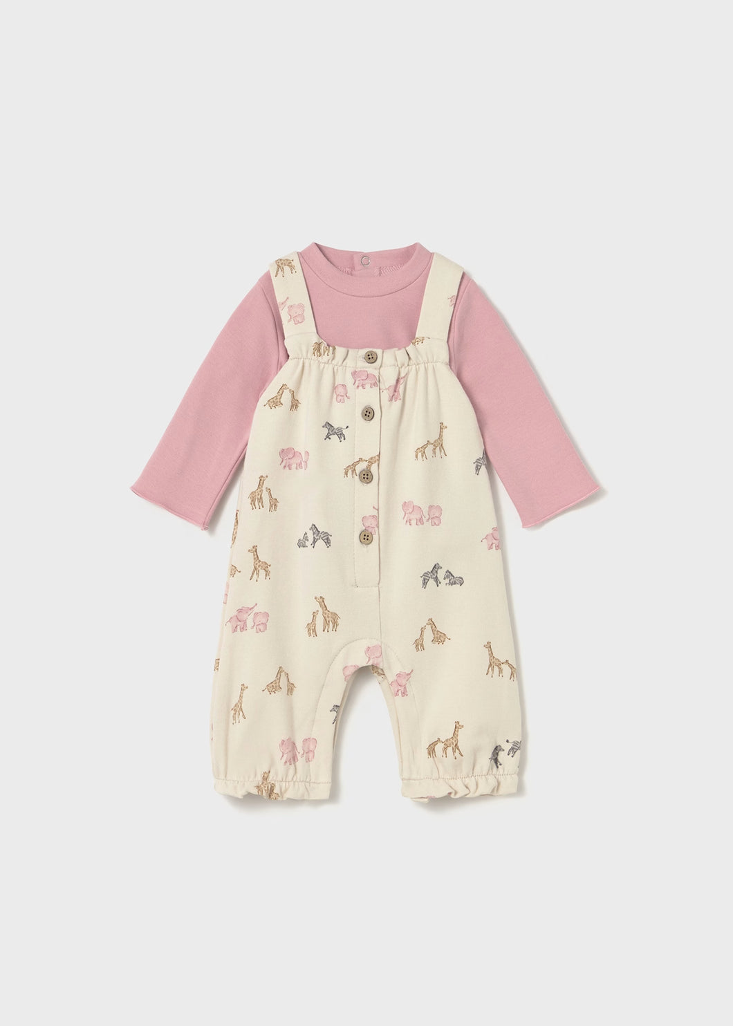 Safari Dungaree Set- Orchid Pink
