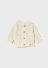 Load image into Gallery viewer, Knit Cardigan w/ Wood Buttons- Milk Heather

