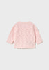 Knit Cardigan w/ Wood Buttons- Quartz Pink