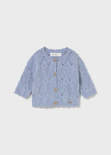 Load image into Gallery viewer, Knit Cardigan w/ Wood Buttons- Sky Blue
