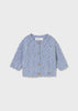 Knit Cardigan w/ Wood Buttons- Sky Blue