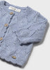 Knit Cardigan w/ Wood Buttons- Sky Blue