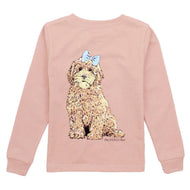 Goldendoodle Logo Tee LS- Peach
