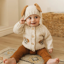 Load image into Gallery viewer, Puppy Cardigan Sweater &amp; Beanie Set
